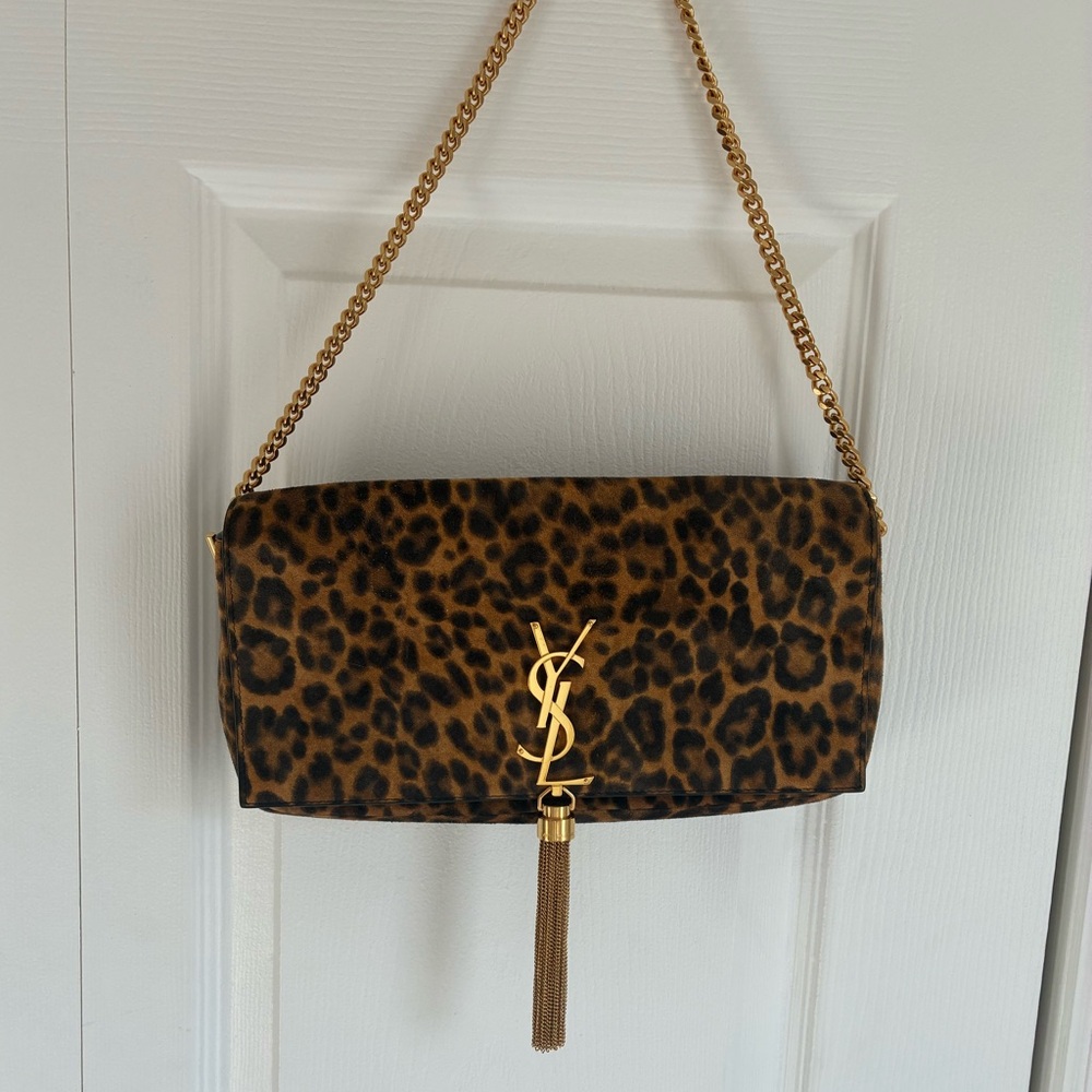 YSL Kate Leopard Calf Hair Shoulder/Crossbody/Chain Bag